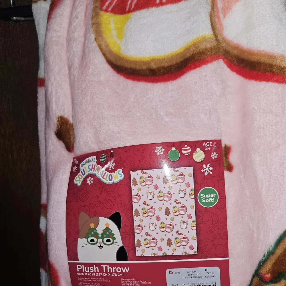 NWT Squishmallows Plush Throw 50